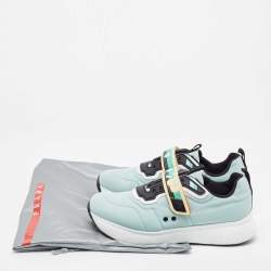 Prada Sport Blue Nylon Velcro Low Top Sneakers Size 37.5