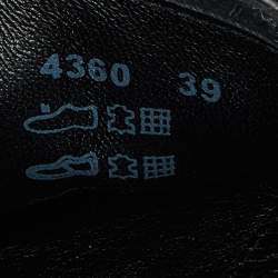 Pre Owned Prada Sport Black Patent Leather Lace-up Scrunch Ballet Flats Size 39