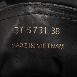 Pre Owned Prada Sport Black Patent High Top Sneakers Size 38