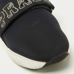 Pre Owned Prada Sport Black Neoprene Sneakers Size 39
