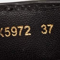 Pre Owned Prada Sport Black Fabric and Leather Cross Strap Slingback Sandals Size 37