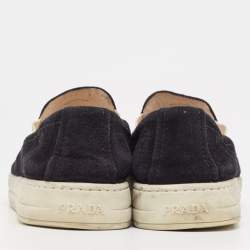 Prada Sport Black Suede Slip On Sneakers Size 38.5
