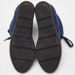 Prada Sport Blue Suede Wedge Sneakers Size 36
