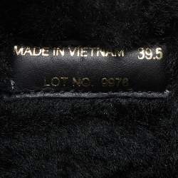 Pre Owned Prada Black Leather Knee Length Boots Size 39.5