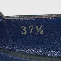 Pre Owned Prada Sport Dark Green Patent Leather Slingback Sandals Size 37.5