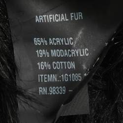 Prada Black Faux Fur and Genuine Leather Gloves 