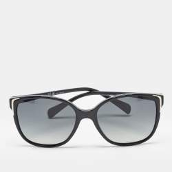 Prada Black Gradient SPR01O Polarized Frame Square Sunglasses