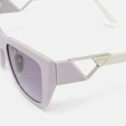 Prada Lilac/White SPR21Y Symbole Square Sunglasses