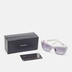 Prada Lilac/White SPR21Y Symbole Square Sunglasses