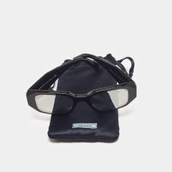 Prada Black Mirror SPR17W Symbole Geometric Sunglasses