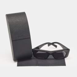 Prada Black SPR 13Z  Symbole Rectangular Sunglasses