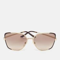 Prada Gold Tone/ Brown Gradient SPR60X Butterfly Sunglasses