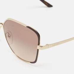 Prada Gold Tone/ Brown Gradient SPR60X Butterfly Sunglasses