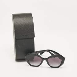Pre Owned Prada Black SPR 16W CatEye Sunglasses