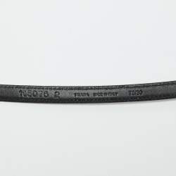 Prada Black Patent Leather Bow Skinny Waist Belt 75CM