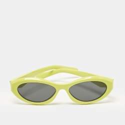 Prada Lime/Black SPR26Z Frame Oval Sunglasses