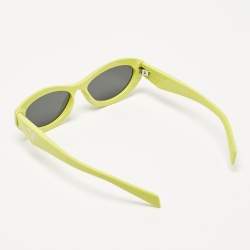 Prada Lime/Black SPR26Z Frame Oval Sunglasses