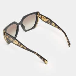 مملوكة مسبقًا Prada Brown Tortoise Gradient SPR15W Cat Eye Sunglasses 