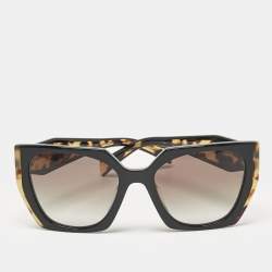مملوكة مسبقًا Prada Brown Tortoise Gradient SPR15W Cat Eye Sunglasses 