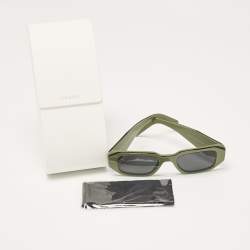 Prada Olive Green/Black SPR17W Symbole Rectangular Sunglasses
