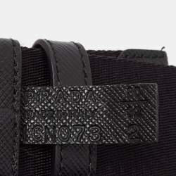 Prada Black Nylon Double Ring Pouch Detail Belt 80CM