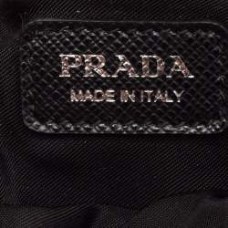 Prada Black Nylon Double Ring Pouch Detail Belt 80CM