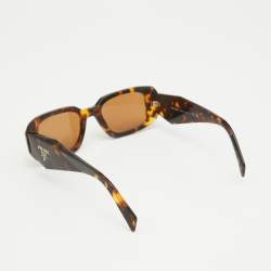 مملوكة مسبقًا Prada Tortoise Brown Gradient SPR17W Symbole Rectangular Sunglasses