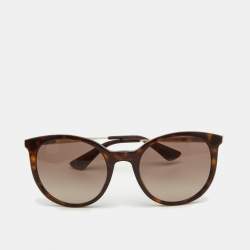 Prada Havana Brown Gradient SPR11W Cat Eye Sunglasses