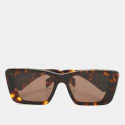 Prada Tortoise Acetate SPR 08Y Symbole Square Sunglasses