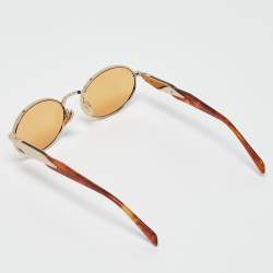 Prada Gold Tone/Papaya SPR65Z Oval Sunglasses