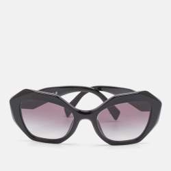 Pre Owned Prada Black Gradient SPR16W Symbole Cat Eye Sunglasses