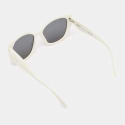 Prada White/Black SPR 19Z Square Sunglasses