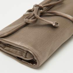 Prada Grey Satin Cosmetic Pouch Raso Jewelry Roll