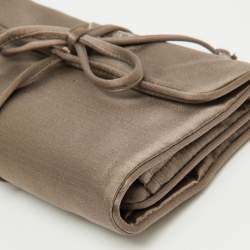 Prada Grey Satin Cosmetic Pouch Raso Jewelry Roll