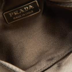 Prada Grey Satin Cosmetic Pouch Raso Jewelry Roll