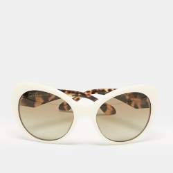Prada Tortoise Brown/White SPR26Q Crystals Cat Eye Sunglasses