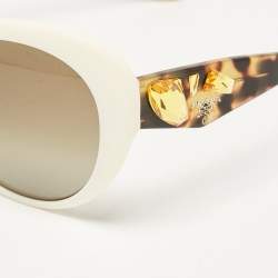 Prada Tortoise Brown/White SPR26Q Crystals Cat Eye Sunglasses