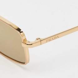 Prada Tortoise Brown/Gold SPR A60 Rectangular Sunglasses
