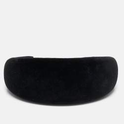 Prada Black Velvet Wide Headband 