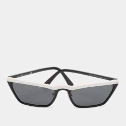 Prada Black/White SPR 19U Cat Eye Sunglasses