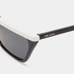 Prada Black/White SPR 19U Cat Eye Sunglasses