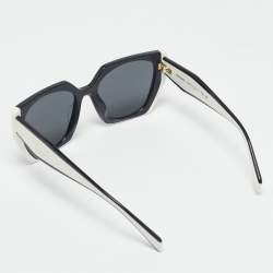 Prada  Black Black/White SPR15W Sunglasses