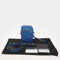 Prada Blue Nylon Crossbody Phone Case