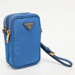 Prada Blue Nylon Crossbody Phone Case