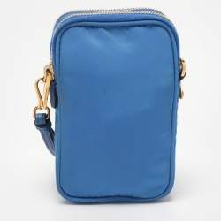 Prada Blue Nylon Crossbody Phone Case