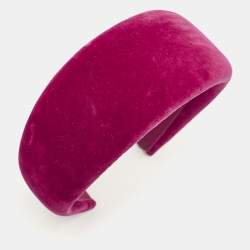 Prada Pink Velvet Wide Headband 