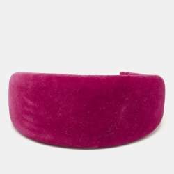Prada Pink Velvet Wide Headband 