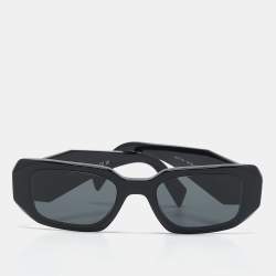 Prada Black SPR 17W Symbole Rectangle Sunglasses