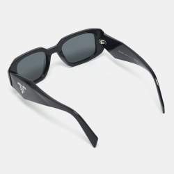 Prada Black SPR 17W Symbole Rectangle Sunglasses