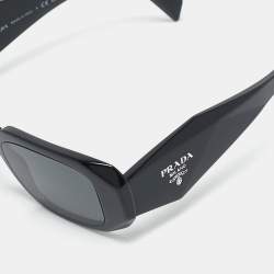 Prada Black SPR 17W Symbole Rectangle Sunglasses